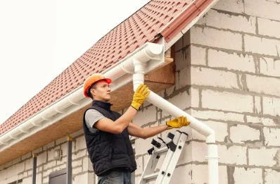 Pose et remplacement de gouttières à Douelle